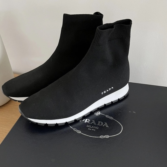 Prada Knit Sock Sneakers - Picture 2 of 8